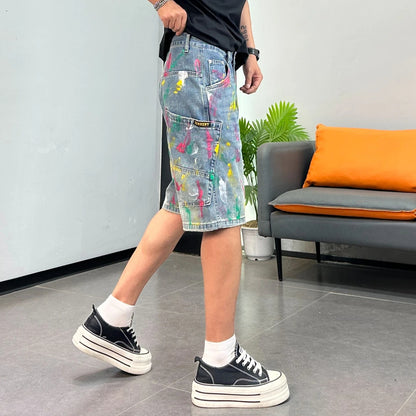 Oil Painting Print Jeans