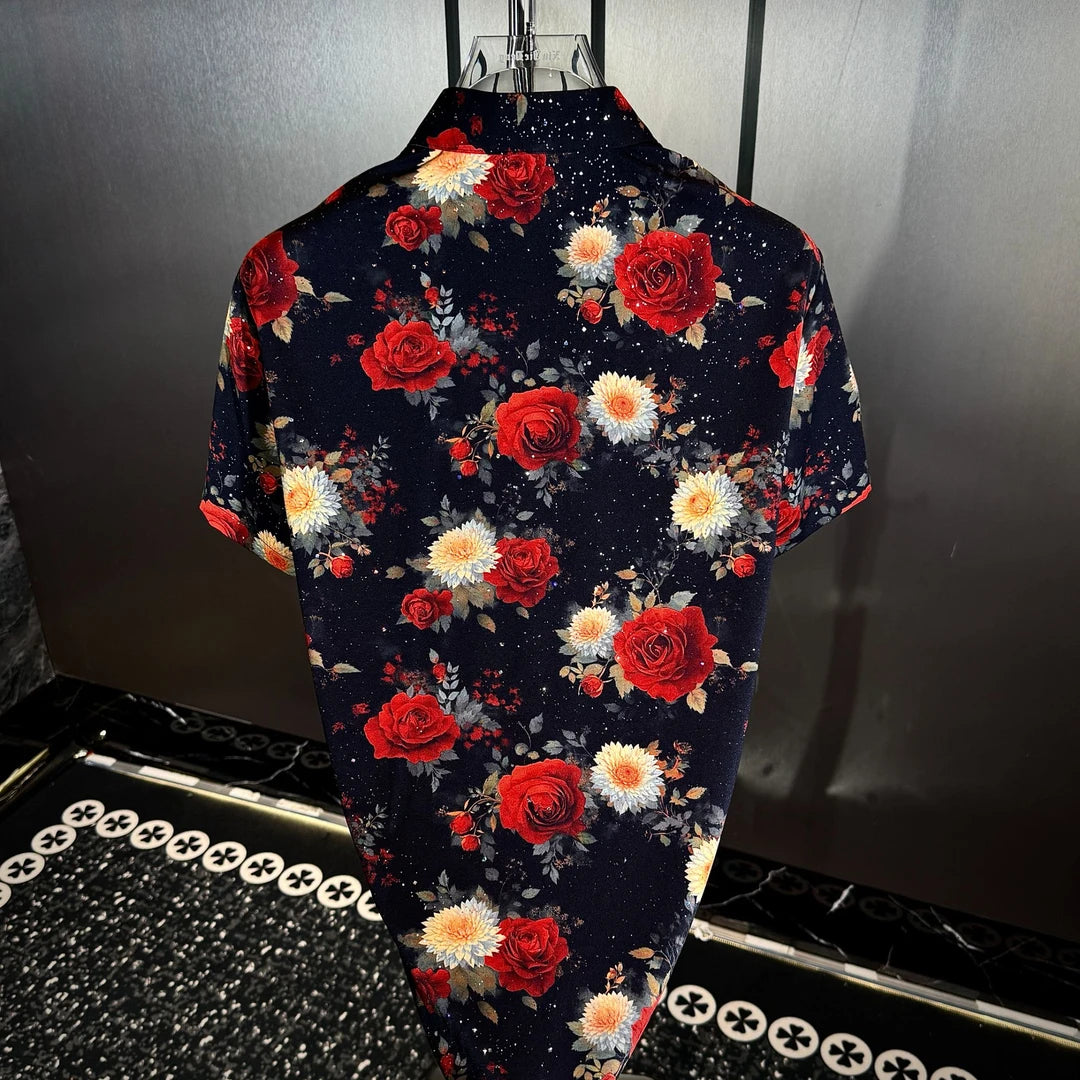 Red White Flower Tee