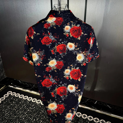 Red White Flower Tee