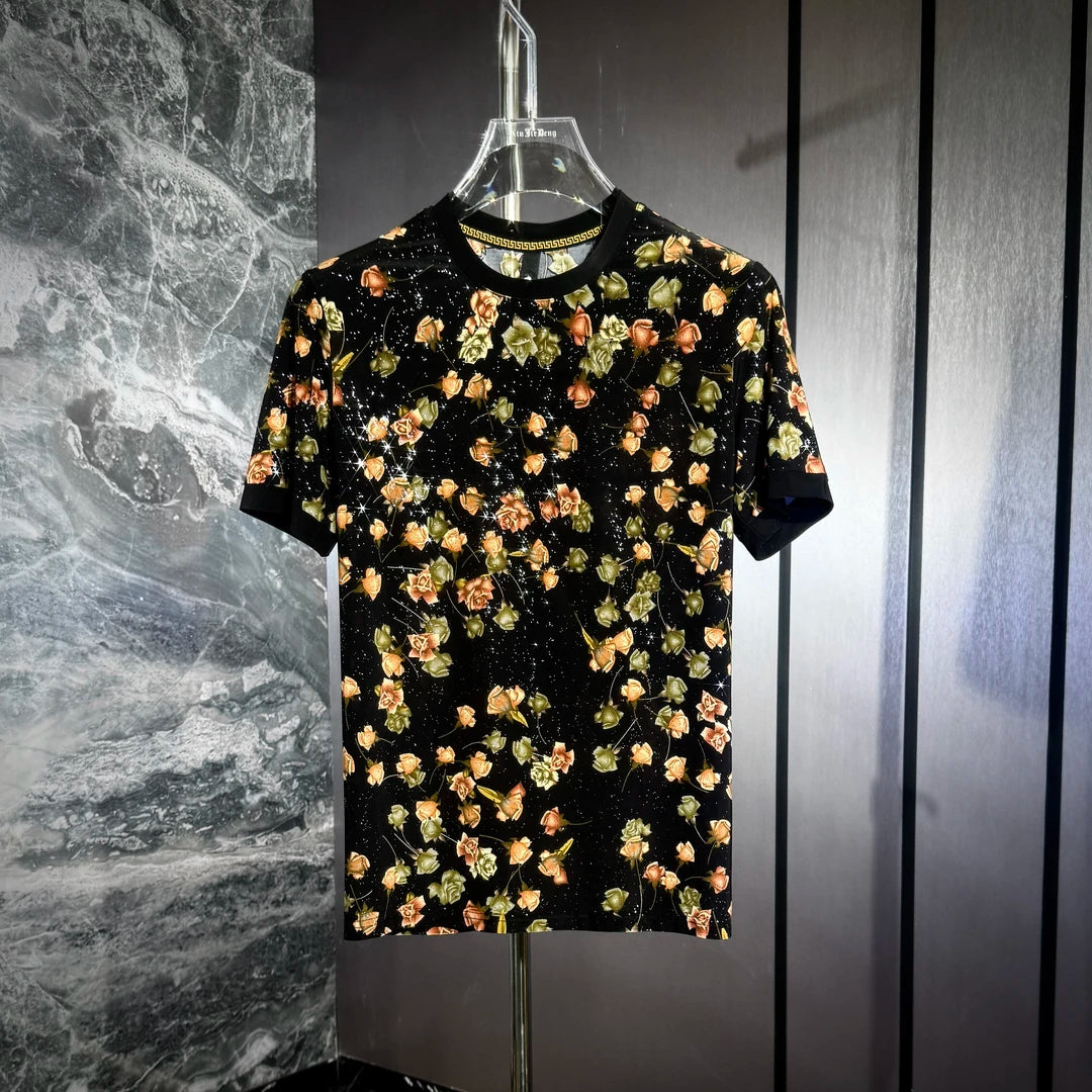 Golden Rose Rhinestone T-Shirt
