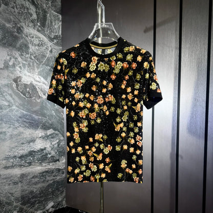 Golden Rose Rhinestone T-Shirt