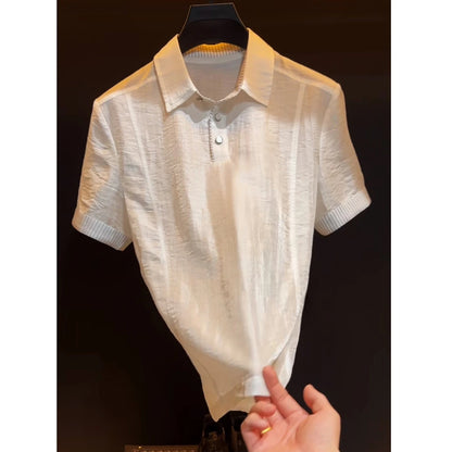 Solid Color Skin-Friendly Casual Polo Shirt