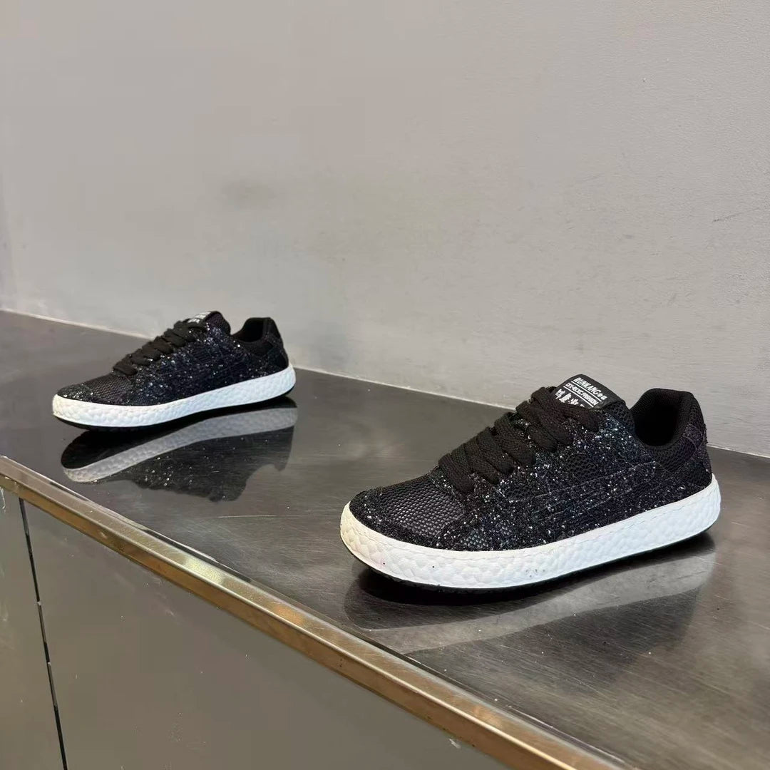 Glitter Knit Casual Sneakers
