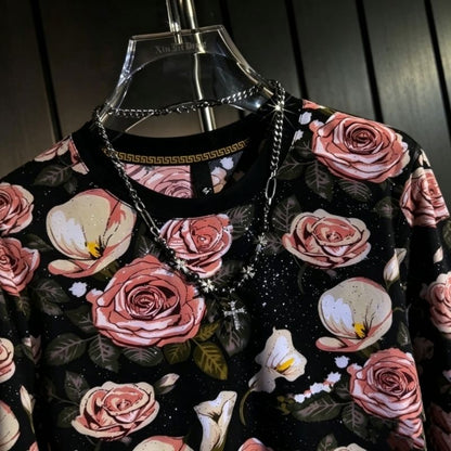 Pink Rose Graphic T-Shirt