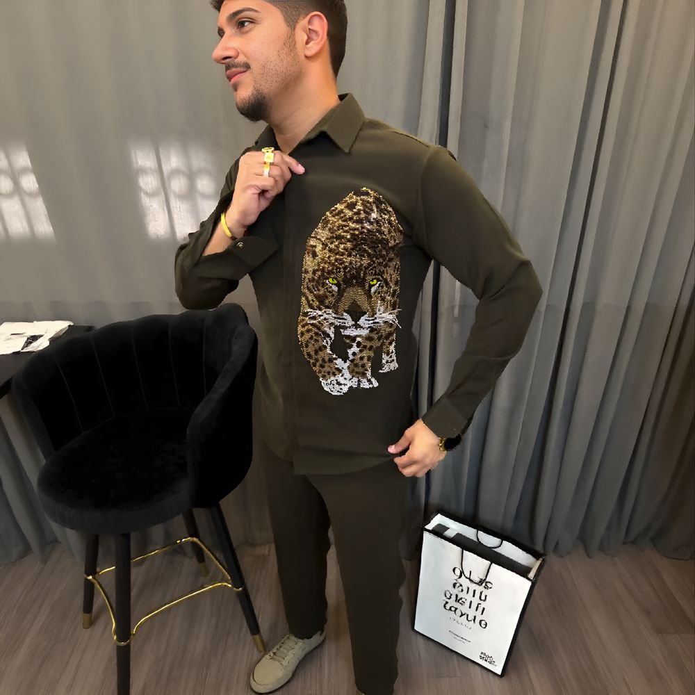 Cheetah rhinestone shirt