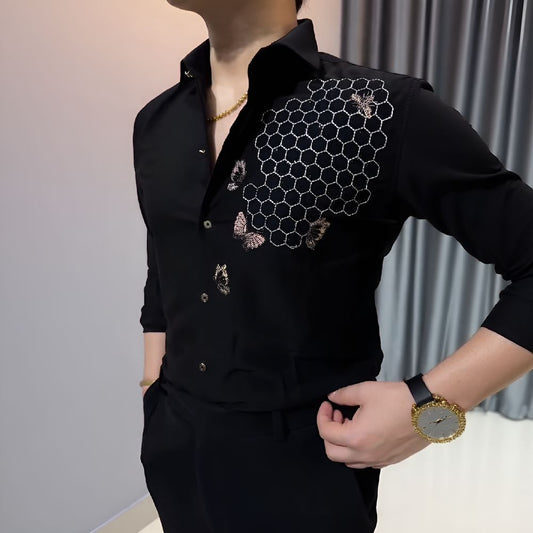 Sparkling honeycomb shirt