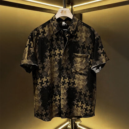 geometric pattern shirt