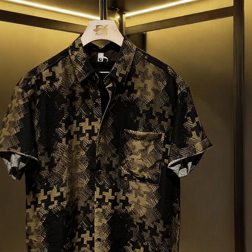 geometric pattern shirt