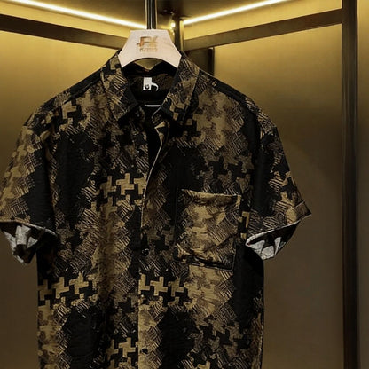 geometric pattern shirt