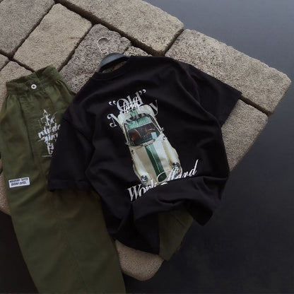 Old Money Style Car Print Shirt