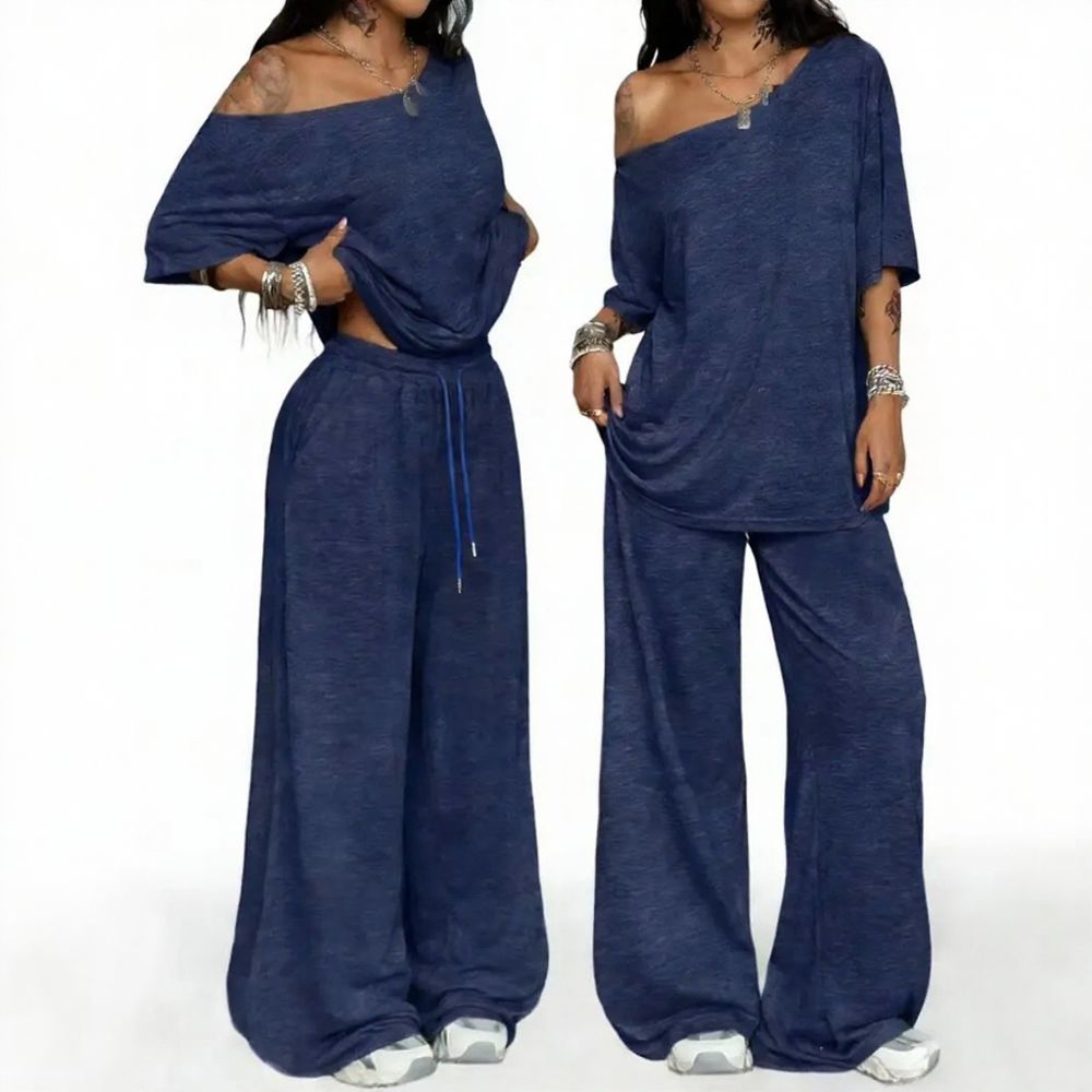 Casual Sports One Shoulder 2 Piece Set
