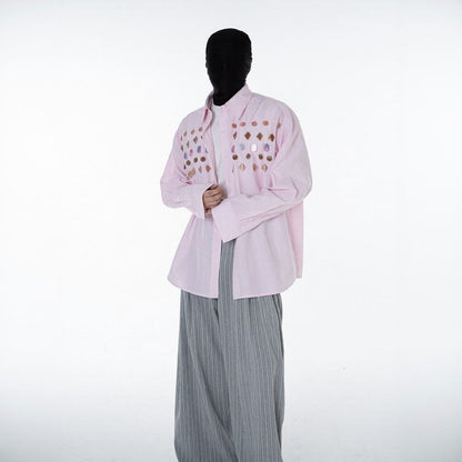 Faux Jewel Accent Shirt