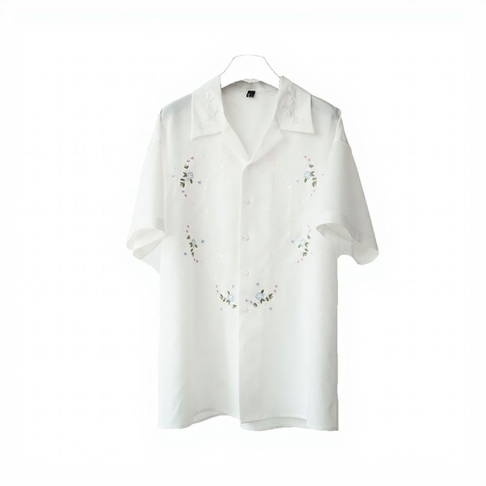 Subtle Embroidered Pattern Shirt
