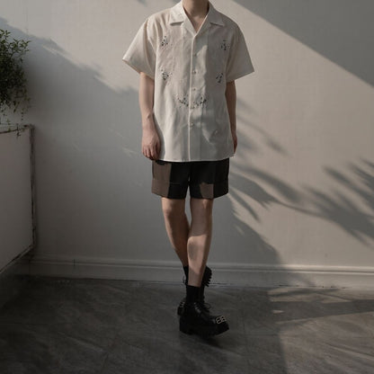 Subtle Embroidered Pattern Shirt