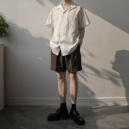 Subtle Embroidered Pattern Shirt