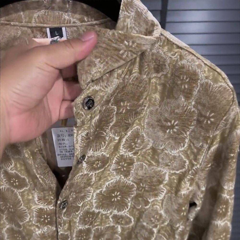 Golden Acetate Floral Shirt