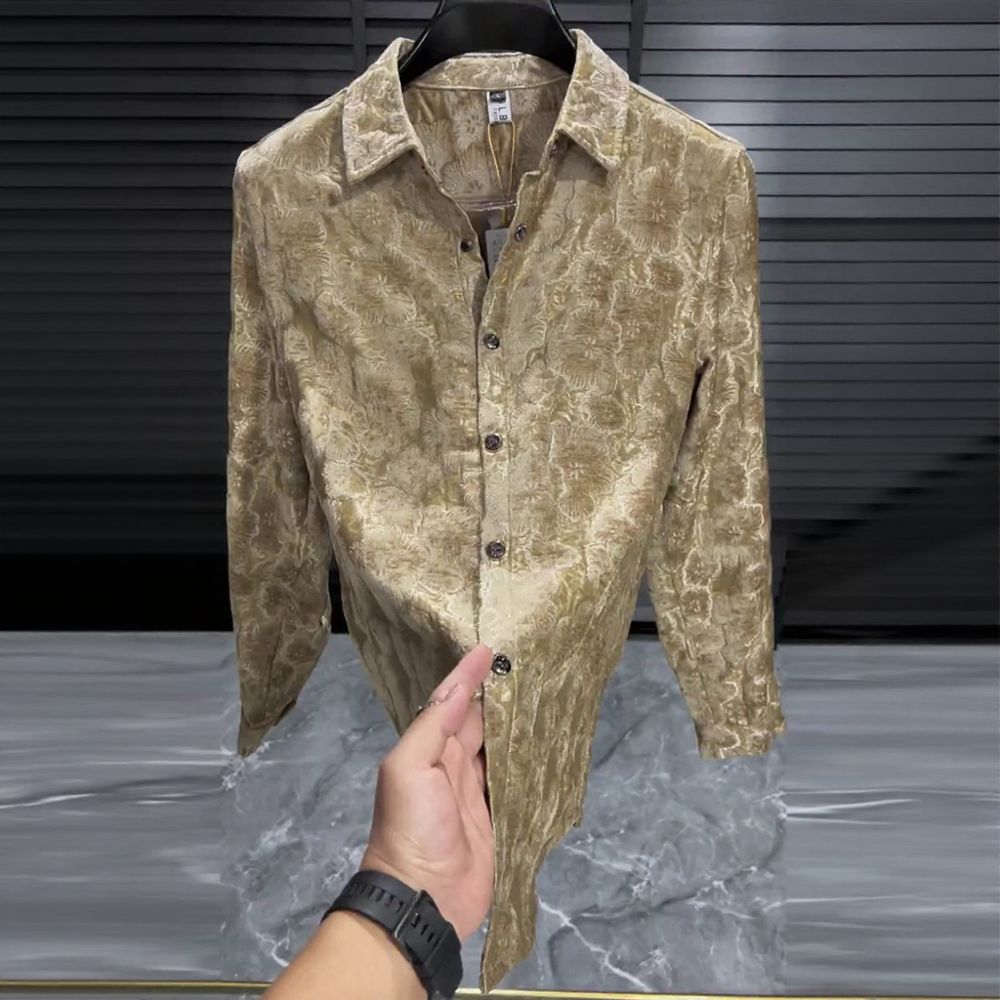 Golden Acetate Floral Shirt