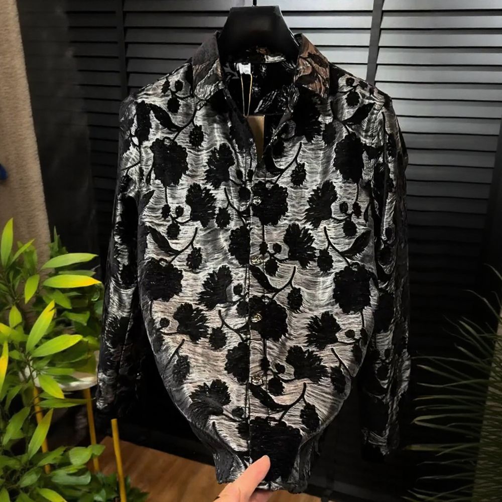 Acetate Floral Vine Shirt