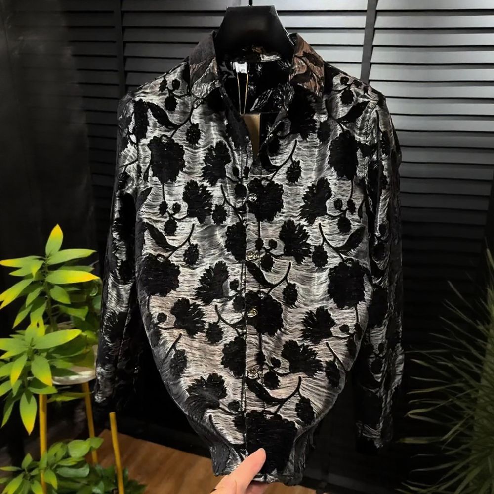 Acetate Floral Vine Shirt