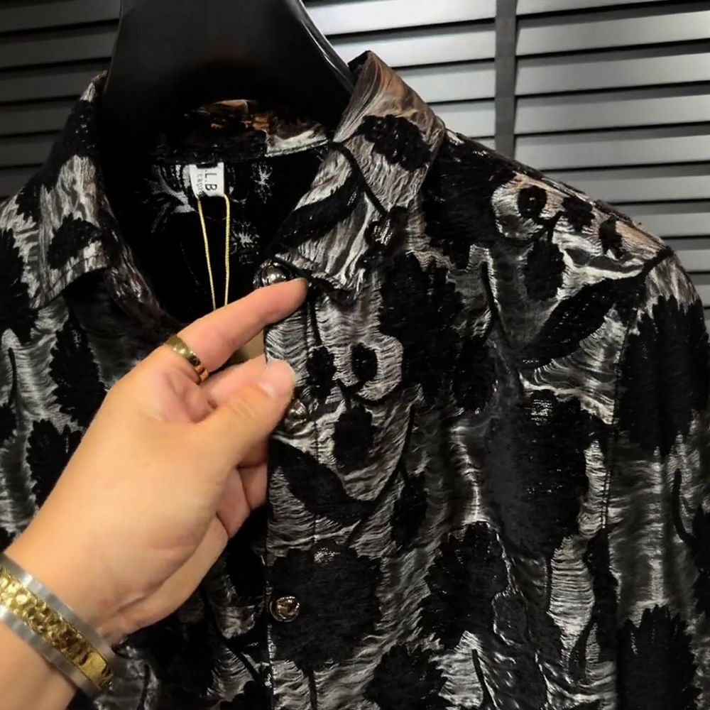 Acetate Floral Vine Shirt
