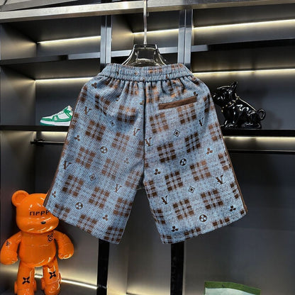 Checkered Clover Five-Point Shorts
