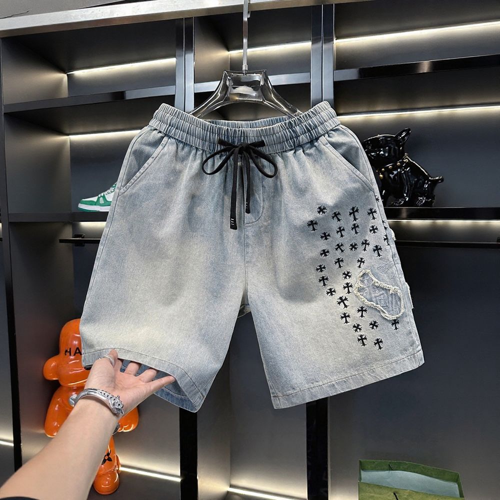 Cross Vintage Denim Five-Point Shorts