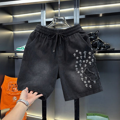 Cross Vintage Denim Five-Point Shorts