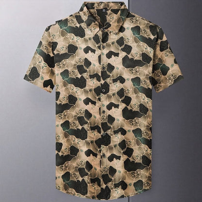 Leaf & Mesh Pattern Luxury Shirt