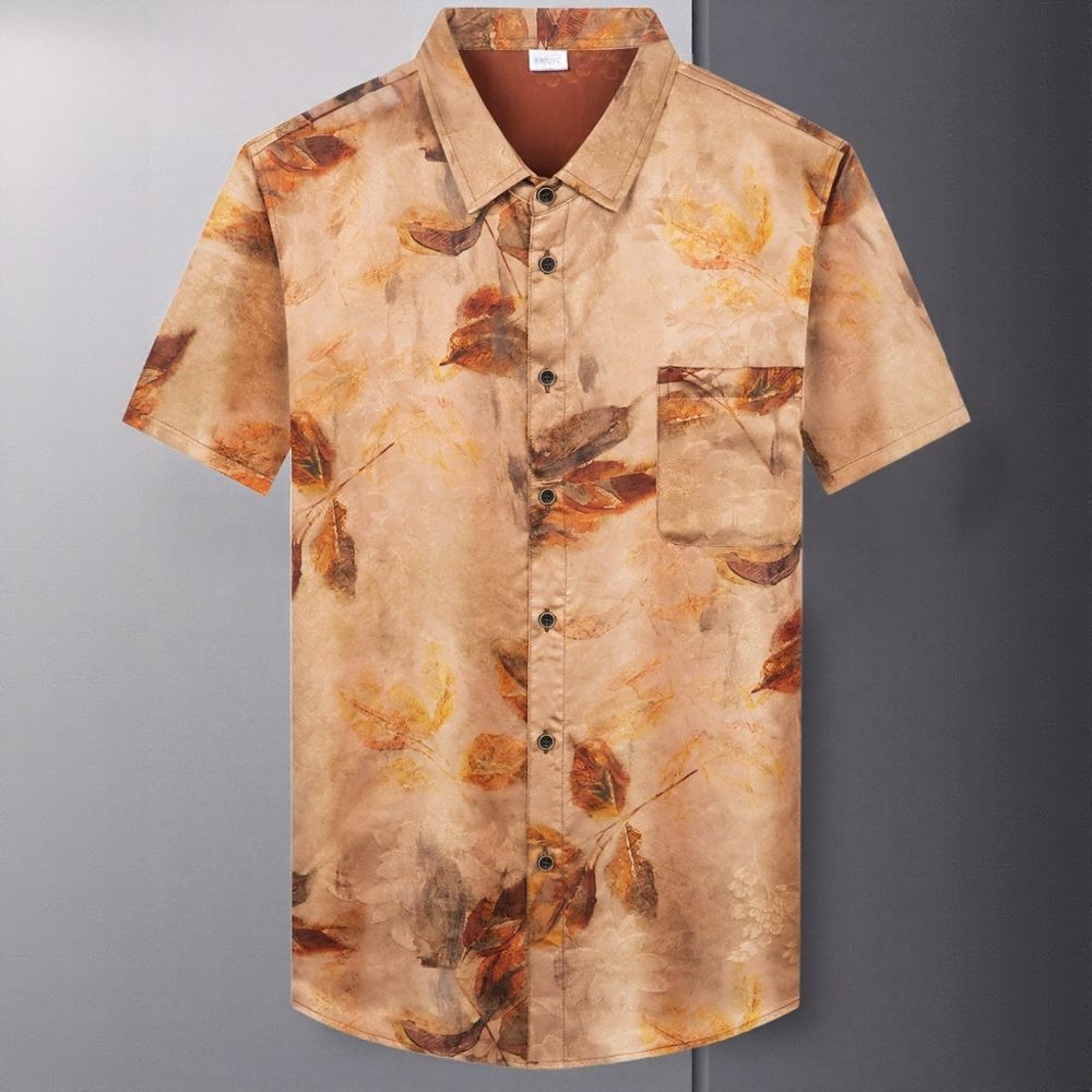 Fallen Leaf Pattern Luxury Business Shirt