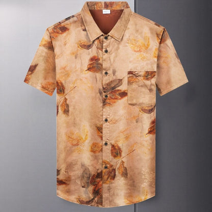 Fallen Leaf Pattern Luxury Business Shirt