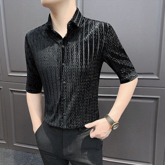 Subtle Pattern Slim Fit Shirt