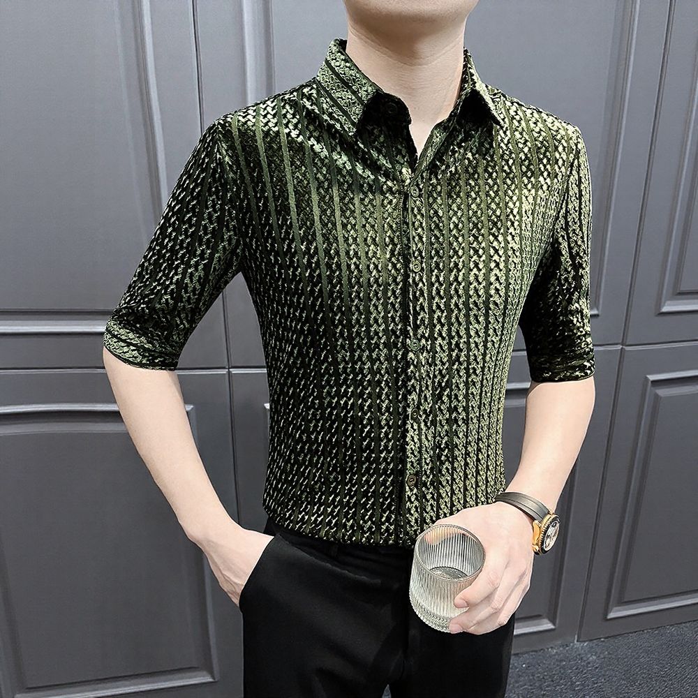 Subtle Pattern Slim Fit Shirt