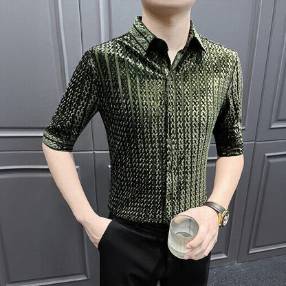 Subtle Pattern Slim Fit Shirt