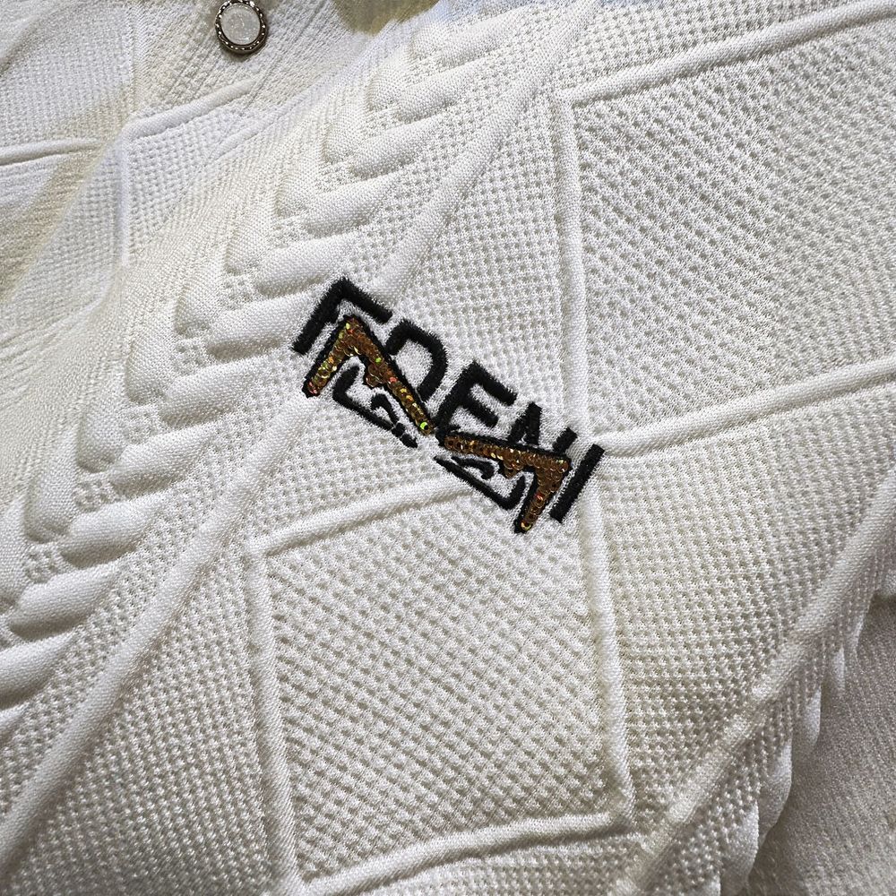 Wheat Ear Subtle Pattern Polo Shirt
