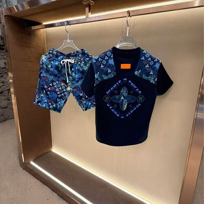 Clover Patchwork T‑Shirt & Shorts Set
