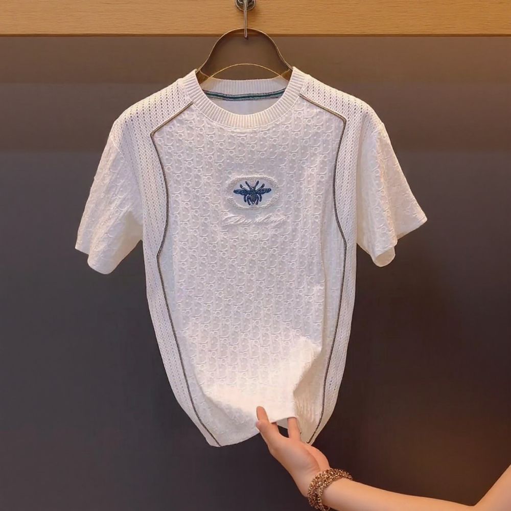 Sequin Bee Embossed T‑Shirt