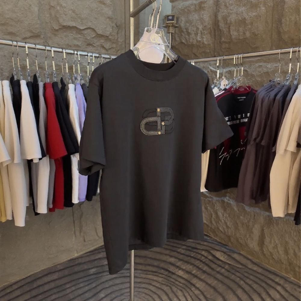 Leather Studded T‑Shirt