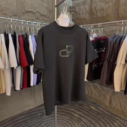 Leather Studded T‑Shirt