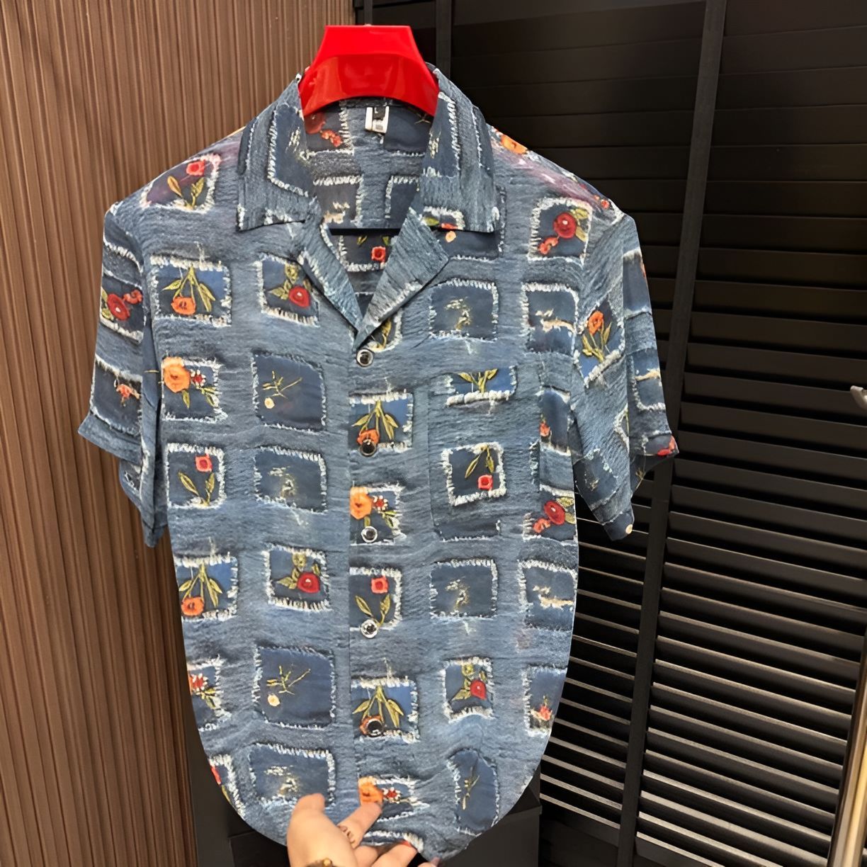 Flower Frame Print Shirt