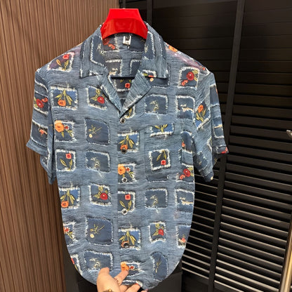 Flower Frame Print Shirt