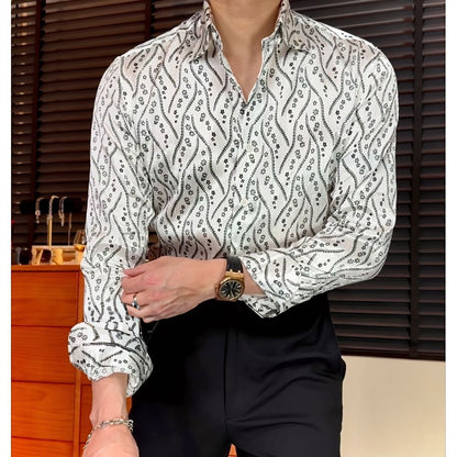 Wave & Floral Print Shirt