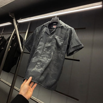 High-end Chinese Dragon Mythical Creature Subtle Pattern Shirt