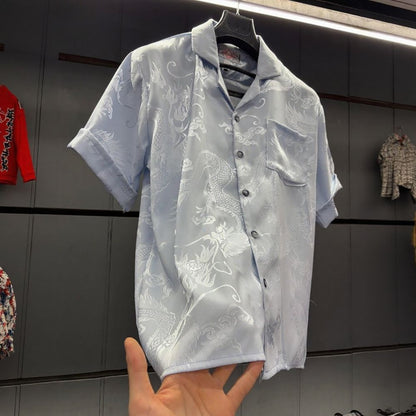 High-end Chinese Dragon Mythical Creature Subtle Pattern Shirt