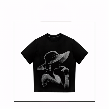 Elegant Lady Rhinestone T-Shirt