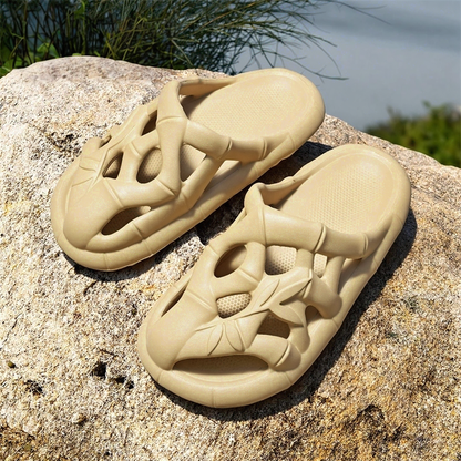 Bamboo Texture Cutout EVA Slides