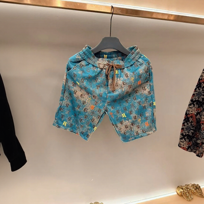 Cross Sequin Short Sleeve Tracksuit Set