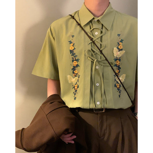 Elegant Butterfly Accent Shirt