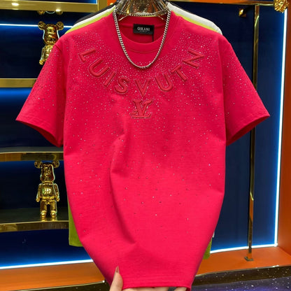 Rhinestone Star Embossed T-Shirt