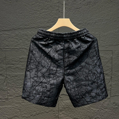 Vintage Subtle Pattern Embroidered Shorts