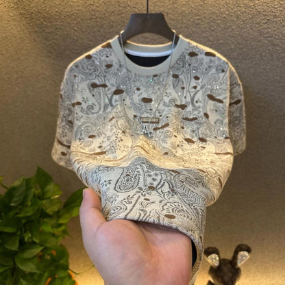 Starry Sky Print Short-Sleeve